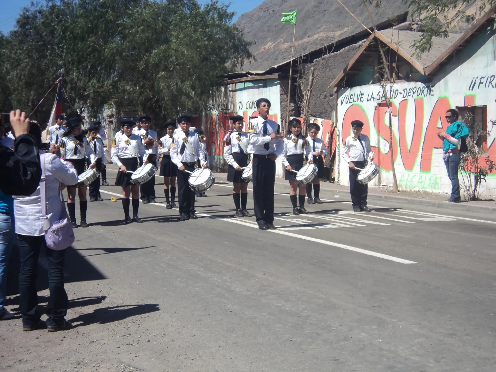 Banda Escolar en desfile del 18 de septiembre de 2012