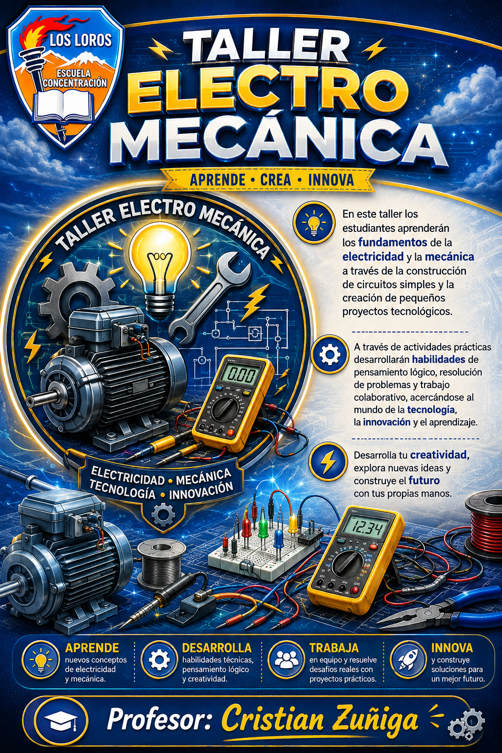 Taller Electro Mecánica - Profesor Cristian Zúñiga